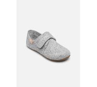 Living Kitzbühel Hausschuhe Klettmodell Filz (90% Wolle) Unifarben nebelgrau Kleinkinder, Größe Euro (US) 24