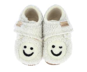 Living Kitzbühel Hausschuhe Babyklettschuh Smiley Kids weiss Kinder (27-30), Größe Euro (US) 28