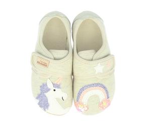 Living Kitzbühel Hausschuhe Einhornzauber Klettmodell natur Kleinkinder (31-35), Größe Euro (US) 34