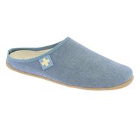 Living Kitzbühel Hausschuhe Filzpantoffel (Baumwolle) Kreuz jeansblau Herren, Größe Euro (US) 43