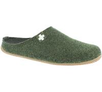 Living Kitzbühel Hausschuhe Filzpantoffel (Wolle) Schweizer Kreuz grün Herren, Größe Euro (US) 45