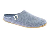Living Kitzbühel Hausschuhe Filzpantoffel (Wolle) Schweizer Kreuz hellblau Herren, Größe Euro (US) 42