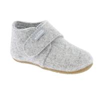 Living Kitzbühel Hausschuhe Klettmodell Filz (Wolle) - hoher Schaft - Unifarben Kids nebelgrau Kinder (27-30), Größe Euro (US) 28