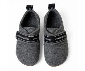 Living Kitzbühel Hausschuhe Klettschuh aus Wollfilz grau Jungen (31-35), Größe Euro (US) 33