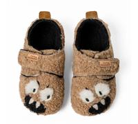Living Kitzbühel Hausschuhe Klettschuh Monster Mates (aus Teddyplüsch) camelbraun Jungen (23-30), Größe Euro (US) 23