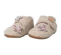 Living Kitzbühel Hausschuhe Klettschuh Sissi Schmetterling (Wolle) Unifarben oat milchweiss Kleinkinder Mädchen (24-26), Größe Euro (US) 25