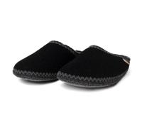 Living Kitzbühel Hausschuhe Pantoffel mit Häkelverzierung (Schurwolle) schwarz Herren, Größe Euro (US) 42