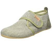 Living Kitzbühel Jungen Mädchen Babyklett. Velourkappe Uni Hausschuh, Khaki, 30 EU
