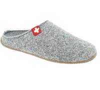 Living Kitzbühel Pant. Schweizer Kreuz& Fußbett, Herren Pantoffeln, Grau (Grau 610), 46 EU (12.5 UK)