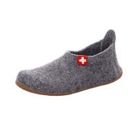 Living Kitzbühel Slipper Schweizer Kreuz No. 4048 Hüttenschuhe Grau Größe 47