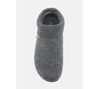 Living Kitzbühel Pantoffel Strickbündchen Unisex Hausschuhe mit Fußbett Grau, Gr. 41