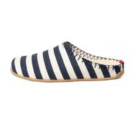 Living Kitzbühel - Women's Maritimer Streif Pantoffel - Hüttenschuhe, Gr. 37, weiß (Riviera)