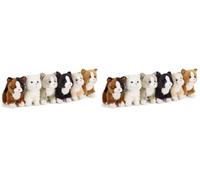 Living Nature Katzen-Plüschtier, 6 Designs, 1 Stück, Verschieden (Packung mit 2)