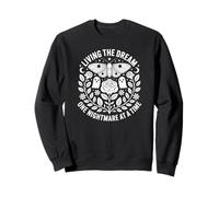 Living The Dream One Nightmare at a Time Funny Gothic Vintage Sweatshirt