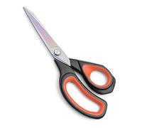 LIVINGO Premium Schneiderschere Hochbelastbar Vielseitig Titanbeschichtet Geschmiedeter Edelstahl Nähen Stoff Leder Kleidung Komfortgriff Schere Professionelles Basteln (22cm)