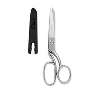 LIVINGO Professionelle robuste Schneider-Stoffschere, Schneider, Nähen, klassisch, Edelstahl, ultra-scharf, geschmiedete Schere, gebogen, A-Silber