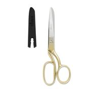 LIVINGO Profi Stoffschere: Multifunktionale Schwere Edelstahl-Schneiderschere, Gebogene Klinge für Leder, Stoff und Nähen, 20 cm, Gold - Für Heimgebrauch