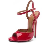 LIXSAJIE Sexy Peep Toe Sandalen 14 cm Stiletto Fetisch High Heels Hochzeitskleid Pumps Mode Stripper Nachtclub Schuhe lace/H/40EU