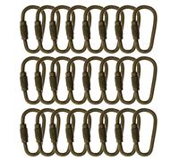 LIXSAZSE Packung mit 24 Metall-D-Ring-Verschlusskarabiner Schlüsselanhänger Haken Federverschluss Karabiner Clips Schlüsselanhänger Zubehör Outdoor, Bronze