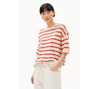 LIZAA LINO STRIPES | Strickshirt aus Leinen-Mix - mehrfarbig (XL)