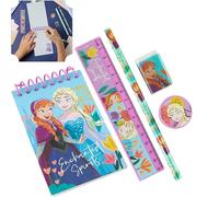 Lizenziertes Schreibwaren-Set für Jungen und Mädchen enthält 5 Stück Schreibwaren für die Schule, Kinder ab 3 Jahren mit Disney-Figuren Frozen II (Elsa).