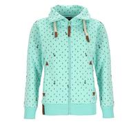 Lizzard Sports Damen Sweatjacke mit Anker-Allover-Print - Maritime Jacke mit Stehkragen in Mint Größe S