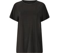 Lizzy V2 W Slub S/S Tee BLACK MELANGE 40