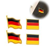 LJFEA 4pcs SchüTzenfest Deutschland Flagge Pin Anstecknadel Flaggenpin klein Flaggen Button Pins Germany Badges SchüTzenfest