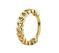 ljhnba Kristall Septum Ringe Edelstahl Nasenklicker für Ohrpiercing Modischer Ohrknorpel Hoop Körperschmuck Musik Festival Zubehör