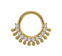 ljhnba Kristall Septum Ringe Edelstahl Nasenklicker für Ohrpiercing Modischer Ohrknorpel Hoop Körperschmuck Musik Festival Zubehör