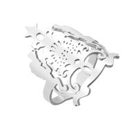 ljhnba Offene Marokkaner Ringe aus Gold/Silber, Edelstahl, ethnischer Stil, verstellbare Größe, Modeschmuck für Frauen, offene Marokkaner Reifen