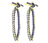 LjwZekyrnt 2 Stück Band-Leisen, doppelt geflochtene Halskette, Abschluss-Glückwunsch-Accessoire für Männer und Frauen (Blaues Gold)