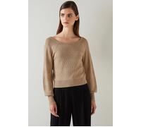 LK Bennett Goldie Knitted Sweater Gold Größe: L | Strickpullover Outlet | Damen | Gelb