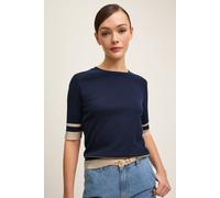 LK Bennett Tj Micha Stripe Top Navy/ivory Größe: L | Strickpullover Outlet | Damen | Blau