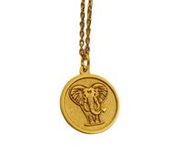 LKBEADS 925 Sterling Silber Luxus Anhänger 22mm, Ohne Kette, Elefant - Glücksbringer, Spiritueller Schmuck Symbolisiert Stärke, Weisheit & Schutz, Vergoldet Handgefertigt|LK_OPC_01624