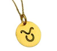 LKBEADS 925 Sterling Silber Luxus Anhänger 22mm, ohne Kette, Stier Sternzeichen, gebürstetes Finish, zarter Anhänger, vergoldeter handgefertigter Schmuck|LK_OPC_01759