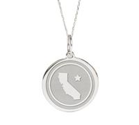 LKBEADS 925er Sterlingsilber | Kalifornische Anhängerkette | zierlicher Anhänger | mit 45,7 cm Kette. Größe: 24 mm | Silberplattierung, handgefertigter Unisex-Schmuck | LK_PNK_02216