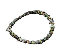 LKBEADS Armband aus natürlichem äthiopischem Opal (4 x 4 mm), ungeschliffen, mehrfarbig, 18 cm lang, handgefertigt |LK_SLNK_00324