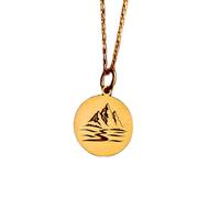 LKBEADS Halskette aus 925er Sterlingsilber, 24 mm, 45,7 cm Kette, Yoga-Lotus-Halskette, Yoga-Om-Yoga-Lotus-Anhänger, Lotus-Charm, Lotus-Yoga-Charm, Frau, handgefertigt, vergoldet, L_01449