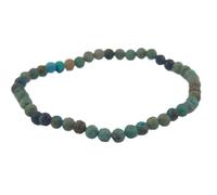 LKBEADS Natürlicher Chrysokoll-Edelstein, 4 mm | Runder, facettierter Stein | Mehrfarbiger Stein | Energie-Stretch-Armband | Heilendes Armband | Handgefertigter Schmuck | LK_WOSB_00906_8