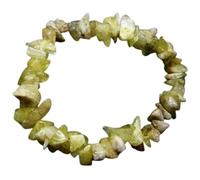 LKBEADS Natürliches Agni Gold Danburit 4-9 mm glatte Perlen, Edelstein-Stretcharmband, ungeschliffene Splitter, goldfarben, 17,8 cm (7 Zoll) dehnbares Armband, Unisex-Geschenk | L_STBC_00221_7.5