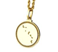 LKBEADS Runde Medaillon-Halskette mit gravierter Tuvalu-Karte aus 925er Sterlingsilber (25 mm), vergoldet, für Reisen, Städte und Länder, Unisex, Geschenkidee |LK_EGMP_0037