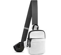 LKEX Mini-Schultertasche für Herren, kleine Umhängetasche, Damen, Bauchtasche, lässig, persönliche Tasche, Rucksack, Handy-Brusttasche, Weiß, klein (L x B x H) 17 x 3 x 22 cm, Small, Sling-Rucksäcke
