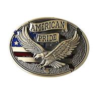 LKMY 3D Eagle Herren Gürtelschnalle Vintage Style American Cowboy Western Gravierte Blume Gold Vogel Gürtelschnallen Für Männer Frauen Jungen Mädchen Geschenk