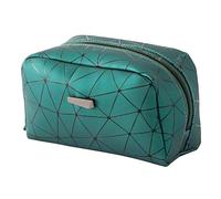 LKMY Kosmetiktasche Kosmetik Kulturbeutel Waschbeutel Reisepinsel Aufbewahrungstasche Lazy Storage PU Wasserdicht für Damen Mädchen Lady Grün