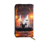 LKTPSKQRY Damen-Geldbörse, Leder, schmal, lang, Kartenhalter, Reißverschluss, Clutch, Rock, Konzert, Bühne, Reisen