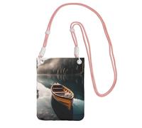 LKTPSKQRY Kleine Umhängetasche für Damen, Handytasche, Mini-Umhängetasche, See, Boot, Handygeldbörsen, rose, Einheitsgröße