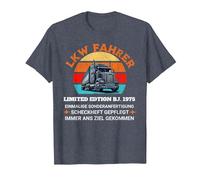 LKW Fahrer 50er Geburtstag 1975 T-Shirt, Herren, Blau Meliert, S