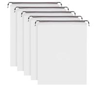 LKXHarleya 5PCS wasserdichte tragbare Schuhaufbewahrung, 25x35cm Schuhaufbewahrungsbeutel aus Kunststoff mit Kordelzug für Reisen, transparentem