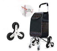 LKYLGYU Faltbarer Einkaufstrolley mit 6 Rädern und Treppensteigerfunktion - Wasserdichtes Design, einfaches Einkaufen und Transportieren von Lasten